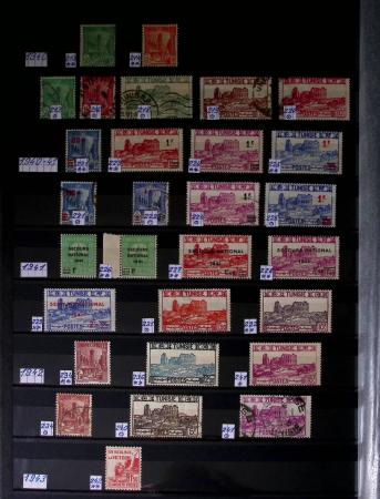 1859-1940, Ensemble de neufs et d'obl. en 19 classeurs