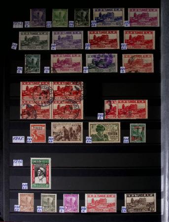 1859-1940, Ensemble de neufs et d'obl. en 19 classeurs