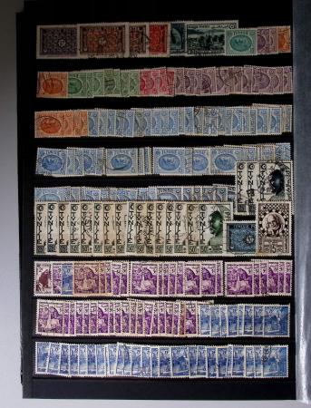 1859-1940, Ensemble de neufs et d'obl. en 19 classeurs