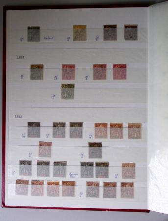 1859-1940, Ensemble de neufs et d'obl. en 19 classeurs