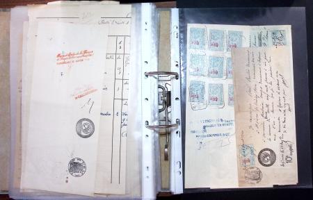 1748-1985, FISCAUX : importante collection de timbres