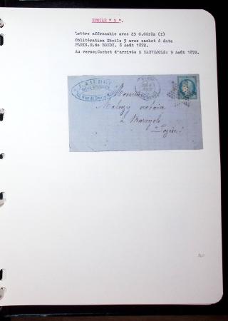 1830-1920, Collection de lettres avec principalement