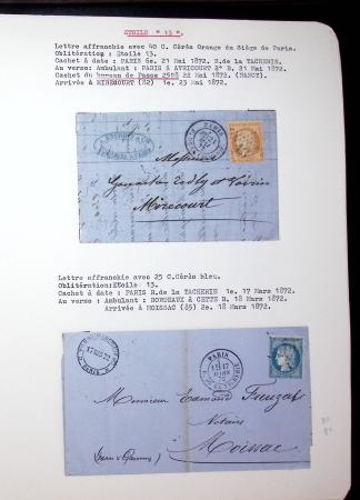 1830-1920, Collection de lettres avec principalement