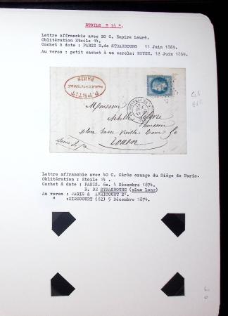1830-1920, Collection de lettres avec principalement