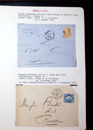 1830-1920, Collection de lettres avec principalement