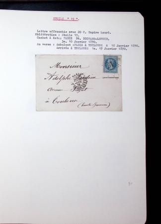 1830-1920, Collection de lettres avec principalement
