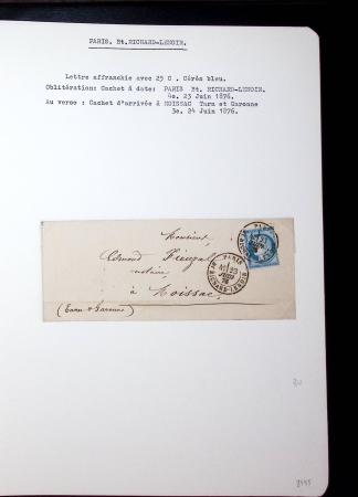 1830-1920, Collection de lettres avec principalement