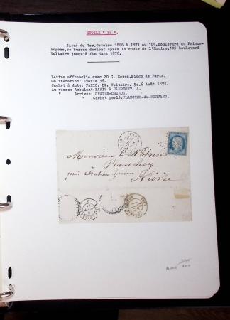 1830-1920, Collection de lettres avec principalement
