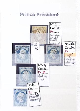 1849-1876, Lot de classiques de France, avec N°2 ST,