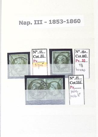 1849-1876, Lot de classiques de France, avec N°2 ST,