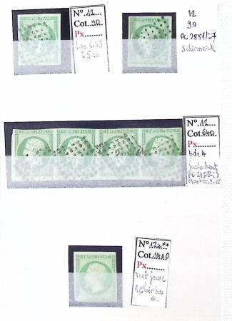 1849-1876, Lot de classiques de France, avec N°2 ST,