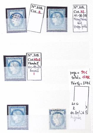 1849-1876, Lot de classiques de France, avec N°2 ST,