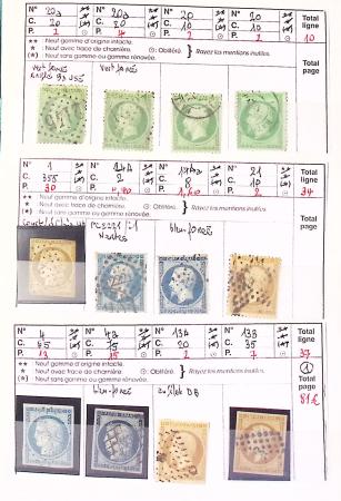 1849-1876, Lot de classiques de France, avec N°2 ST,