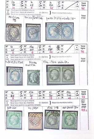 1849-1876, Lot de classiques de France, avec N°2 ST,