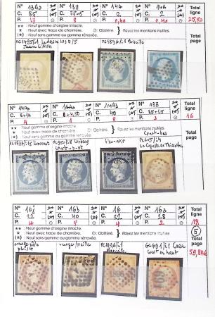 1849-1876, Lot de classiques de France, avec N°2 ST,