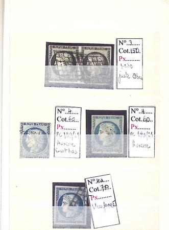 1849-1876, Lot de classiques de France, avec N°2 ST,