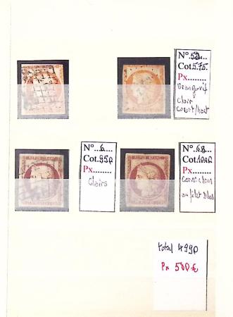 1849-1876, Lot de classiques de France, avec N°2 ST,