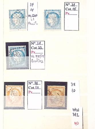 1849-1876, Lot de classiques de France, avec N°2 ST,