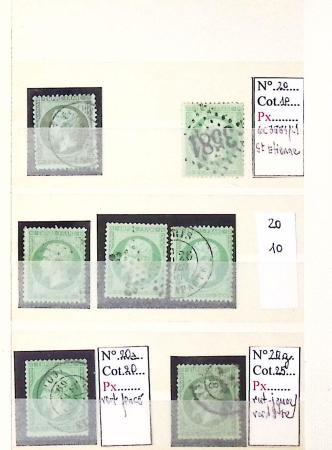 1849-1876, Lot de classiques de France, avec N°2 ST,