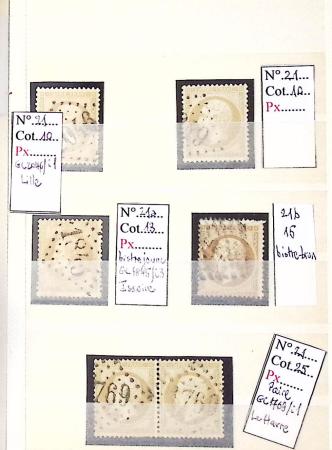 1849-1876, Lot de classiques de France, avec N°2 ST,