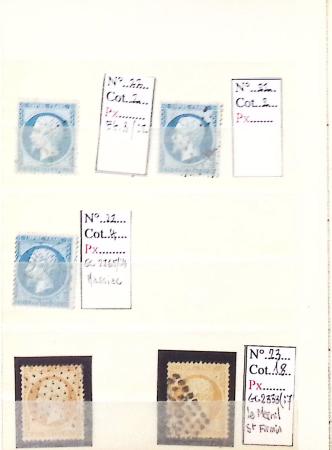 1849-1876, Lot de classiques de France, avec N°2 ST,