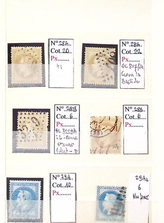 1849-1876, Lot de classiques de France, avec N°2 ST,
