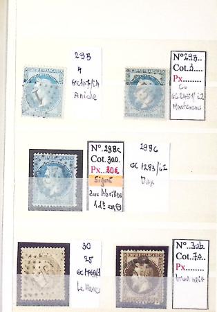 1849-1876, Lot de classiques de France, avec N°2 ST,