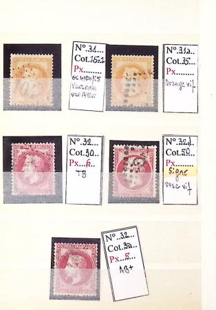 1849-1876, Lot de classiques de France, avec N°2 ST,