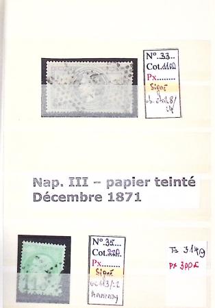 1849-1876, Lot de classiques de France, avec N°2 ST,