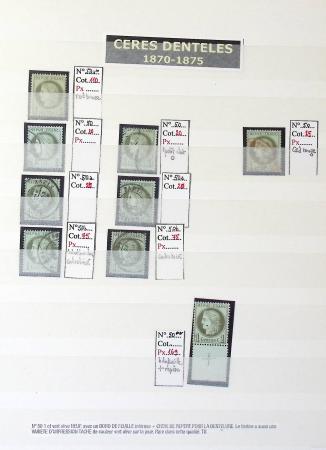 1849-1876, Lot de classiques de France, avec N°2 ST,