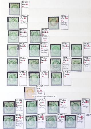 1849-1876, Lot de classiques de France, avec N°2 ST,