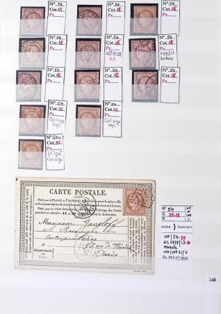 1849-1876, Lot de classiques de France, avec N°2 ST,