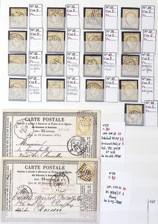 1849-1876, Lot de classiques de France, avec N°2 ST,