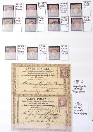 1849-1876, Lot de classiques de France, avec N°2 ST,