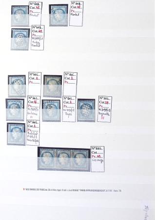 1849-1876, Lot de classiques de France, avec N°2 ST,