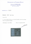 N°84 Exceptionnel 1c noir s. bleu de Prusse, neuf *