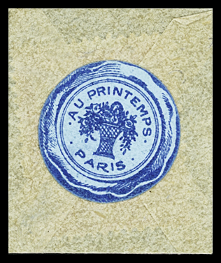 N°138 10c rouge sous pochette avec étiquette bleue