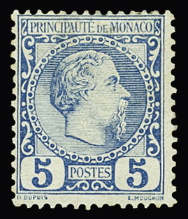 N°3a 5c bleu verdâtre, variété b (cf Almasy) cartouche