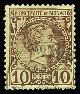 N°4 10c, variété tache sous le 0 de gauche, obl. càd,