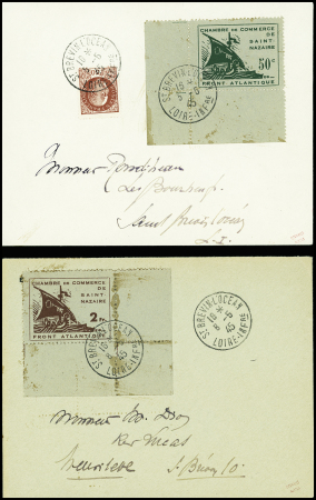 N°8 + 1f50 Pétain en complément, et n°9 seul, sur deux