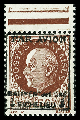 N°3b variété double surcharge, neuf **, TTB. Signé