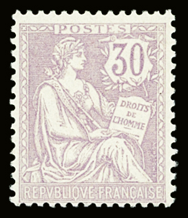 N°128 30c violet, neuf **, très frais, TB. Cert. Calves
