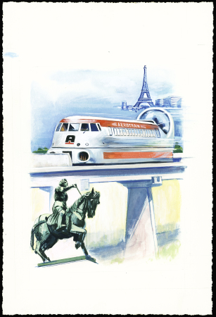 N°1631 Aérotrain Orléans, superbe maquette pour l'illustration