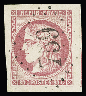 N°49a 80c rose clair,  très belles marges dont voisin,