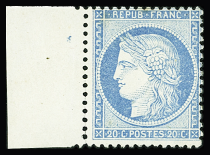 N°37 20c bleu, bdf, neuf **, très frais, TTB
