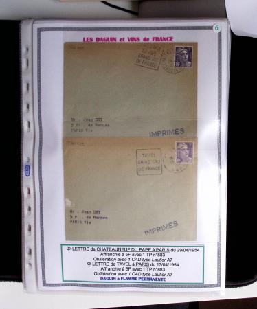 1925-60 Importante collection d'oblitération DAGUIN