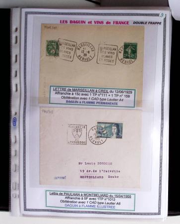 1925-60 Importante collection d'oblitération DAGUIN