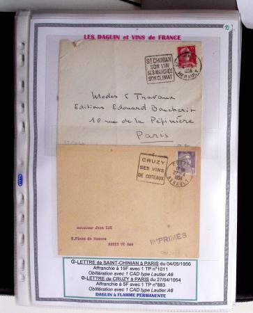1925-60 Importante collection d'oblitération DAGUIN