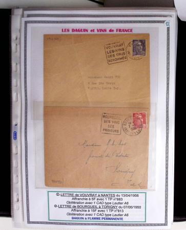1925-60 Importante collection d'oblitération DAGUIN