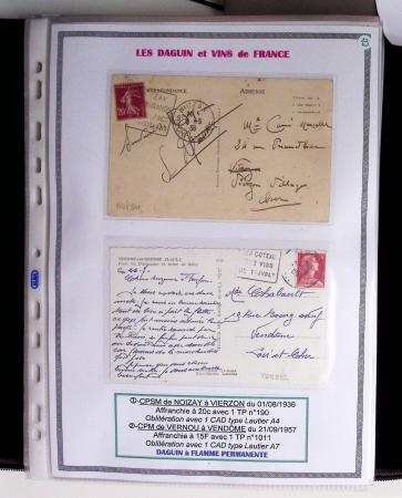 1925-60 Importante collection d'oblitération DAGUIN